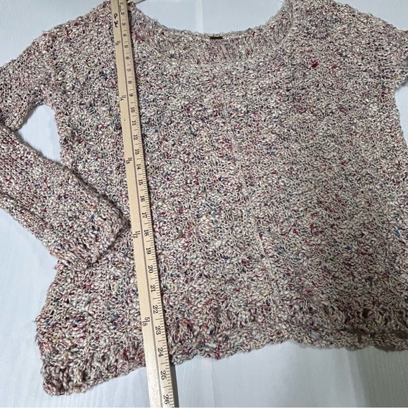 Free People Oversized Multi-Color Crochet Sweater Size XS - Picture 11 of 13